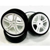 TEAM MAGIC Drift Tyre on White 10sp Wheel 4pcs - TM503302W