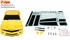 TEAM MAGIC Camaro Yellow Body Shell with Decals, Mirrors and Wipers - TM503323YA