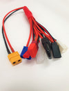 XT60 to Deans/Futaba/JST/Tamiya/EC3/TRX/Balance Connector/Bare Wire 16AWG 30cm Silicone Wire - TRC-5010A