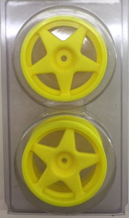 GV 5-Spoke Yellow Wheels 12mm Hex suit 1:10 Onroad 2pcs - V2370YE