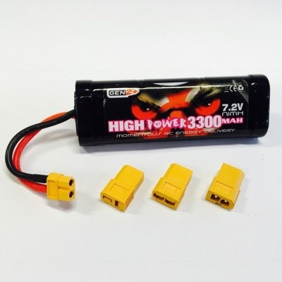 VIRUS 3300mah 7.2V Nimh Battery Multiplugs - VRSSC3300MULTI