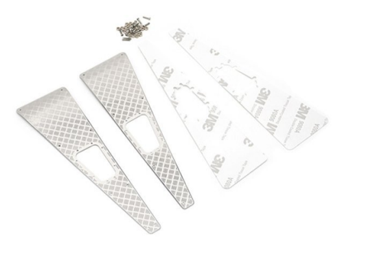 YEAH RACING TRX-4 Defender Stainless Steel Bonnet Sides Diamond Plate Set - YEA-TRX4-020