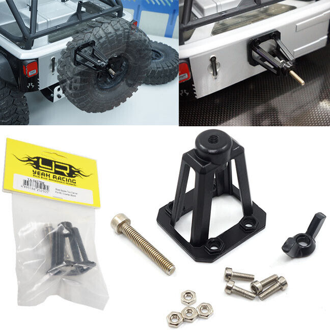 YEAH RACING 1:10 Spare Tyre Mount Steel Black - YEA-YA-0457BK