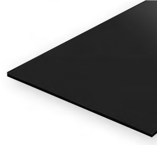 EVERGREEN 2x150x300mm Black Styrene Sheet 1pc - EG9517