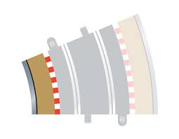 SCALEXTRIC Inner Border Curve Rad-3 22.5deg 4pcs - C8281