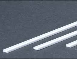 EVERGREEN 2.5x350mm Styrene C-Channel White 4pcs - EG263
