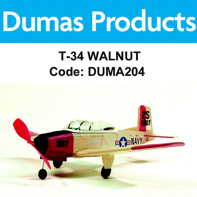 DUMAS T-34 Mentor Rubber Band Plane Walnut Scale 17.5in Wingspan - DUMA204