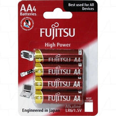 FUJITSU AA Alkaline Batteries 4pck Hang -  LR6(4B)FU