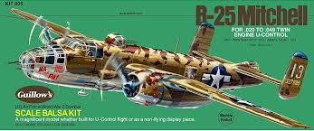 GUILLOWS B-25 Mitchell US WW2 Bomber Balsa Model Kit 1:32 - GUILL805