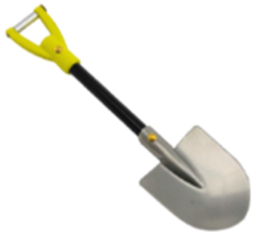 RCT Metal Shovel - Yellow Handle for 1/10 RC Crawler - RCTSM01006C