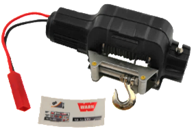 RCT Aluminum RC Crawler Mini Electric 1/10 Winch Black 60g, 74x33x32mm, 6-11.1V Mount Holes: 50x9mm JST Plug, Nylon Winch Wire, 9.5cti Load Limits: Dead Lift 3kgs Load Limits: Rolling Drag 4.1kgs - RCTEW01001A