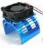 RCT Metal Heat Sink for 36mm Motor with 30x30mm Fan - Blue - RCTMM01A2