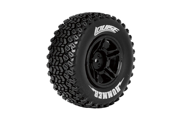 LOUISE SC-HUMMER 1:10 Traxxas Short Course Tyre on Black Wheel 2pcs - LT3224SBTR