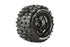 LOUISE MT-PIONEER 1:8 MFT Belted Monster Truck Sport Tyre on Black Wheel 2pcs - LT3321BH