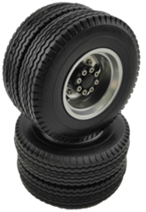 RCT 1:14 Semi-Truck Rr Alum. Dually Wheel & Tyres - RCTOR02004