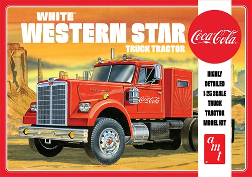 AMT White Western Star Coca-Cola Semi Tractor 1:25 - AMT1160