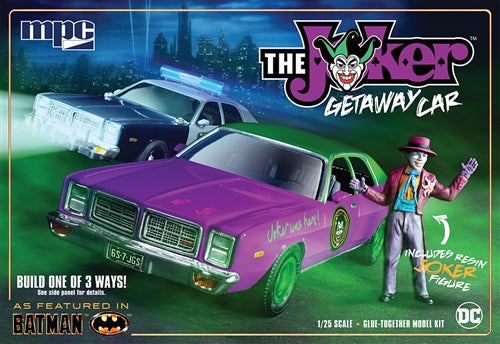 MPC Batman Joker Getaway Car 1978 Dodge Monaco w/ Joker Figure 1:25 - MPC890