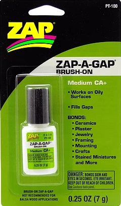 ZAP Green Medium Brush-On CA Glue 0.25oz - PT100