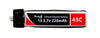 REDBACK 220mah 3.7V 45C Lipo Battery w/ Inbuilt Plug - RBLP1C220