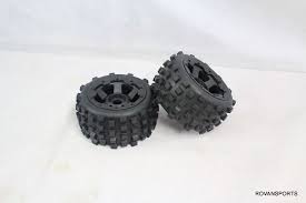 ROVAN 4.7/5.5 Rr MX Knobby Tyres on 6 Spoke Black Wheels w/ HD Beadlock 2pcs - KSRC85038