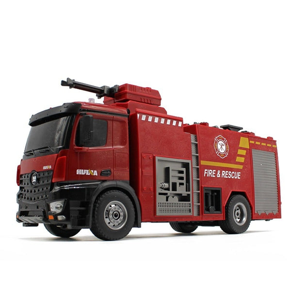 HUINA 1:14 Fire Truck with Water Cannon with 2.4Ghz Radio, Battery and Charger - SFMHN1562