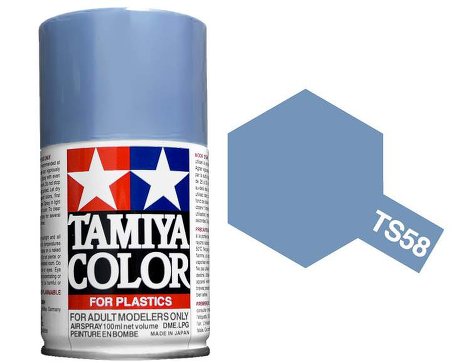 TAMIYA TS-58 Pearl Light Blue Gloss Spray 100ml - 85058