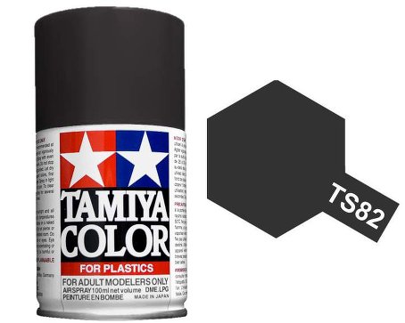 TAMIYA TS-82 Black Rubber Matt Spray 100ml - 85082