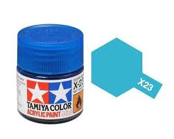 TAMIYA X-23 Clear Blue Mini Acrylic 10ml - 81523