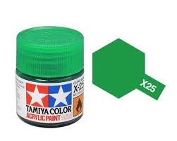 TAMIYA X-25 Clear Green Mini Acrylic 10ml - 81525