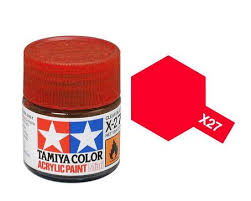 TAMIYA X-27 Clear Red Mini Acrylic 10ml - 81527