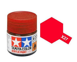 TAMIYA X-27 Clear Red Mini Acrylic 10ml - T81527