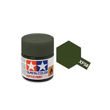 TAMIYA XF-58 Olive Green Mini Acrylic 10ml - 81758
