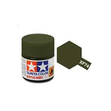 TAMIYA XF-74 Olive Drab Mini Acrylic 10ml - 81774